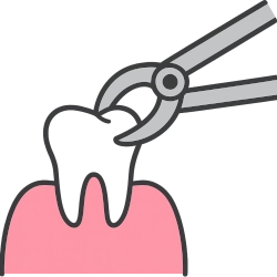 Patient resting with cold compress after tooth extraction