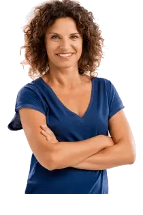 Smiling patient after crown placement